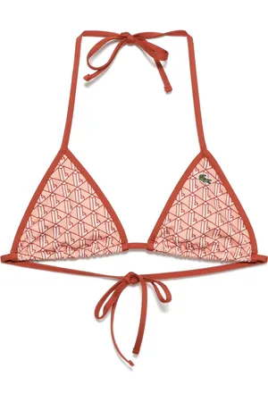 Lacoste Bikinioberteil mit Monogramm-Print