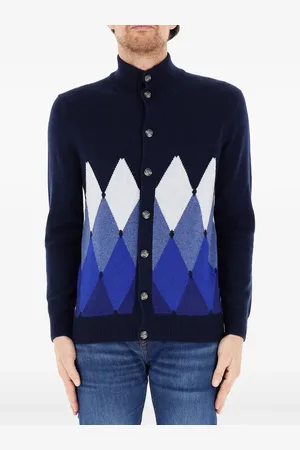 BALLANTYNE Cardigan mit Rauten-Print