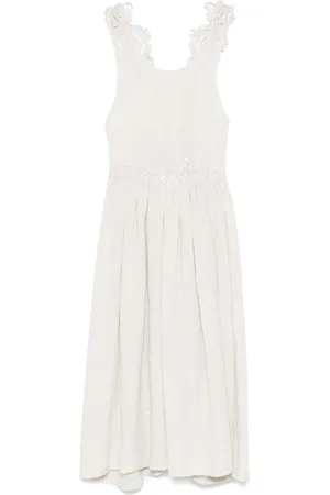 Maurizio Mykonos Midikleid mit Spitzendetail