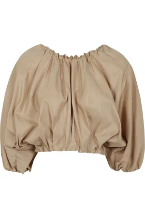 Nº21 Cropped-Oberteil mit Puffärmeln