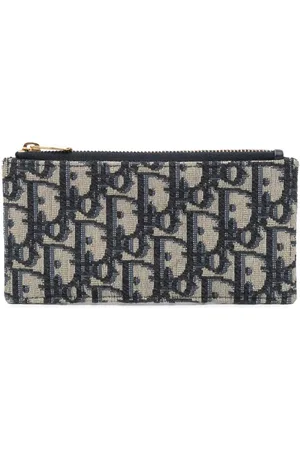 Dior 2021 Oblique Clutch aus Canvas mit Reißverschluss