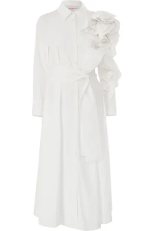 Carolina Herrera Midikleid mit Blumenapplikation