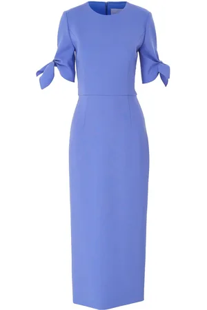 Carolina Herrera Midikleid mit geschnürten Bündchen