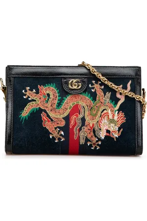 Gucci 2016-2024 kleine Dragon Ophidia Schultertasche aus Wildleder