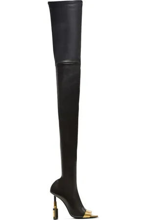 Balmain Lipstick Overknee-Stiefel