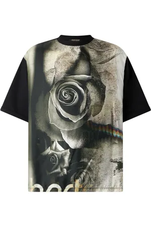 Roberto Cavalli T-Shirt mit Rosen-Print