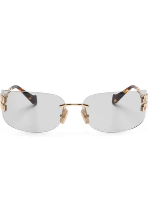 Miu Miu Sonnenbrille mit Logo-Schild