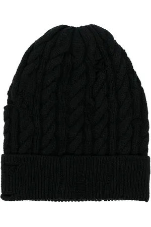 Roberto Cavalli Beanie im Distressed-Look