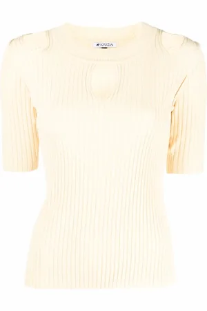 KRIZIA Geripptes Oberteil mit Cut-Outs