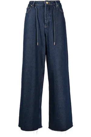 Ganni Weite Jeans mit Kordelzug