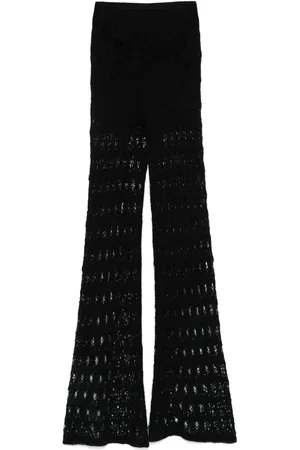 Roberto Collina Gestrickte Hose mit Spitzenoptik