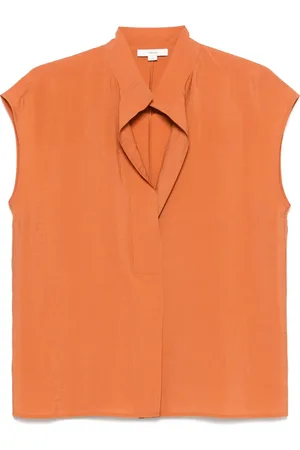 Vince Voile Bluse mit angeschnittenen Ärmeln