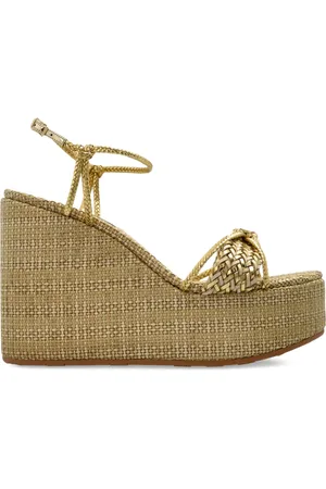 Casadei Plateau-Sandalen aus Raffiabast