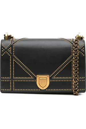 Dior 2018 mittelgroße Diorama Flap Umhängetasche mit Nieten