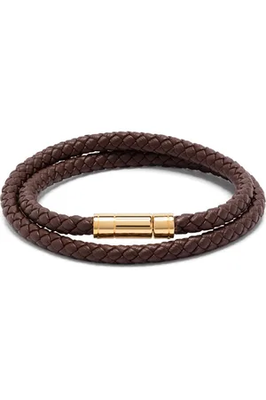 Tom Ford Geflochtenes Lederarmband