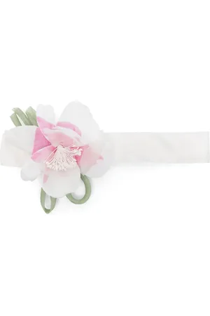 MONNALISA Geripptes Stirnband mit Blumenapplikation