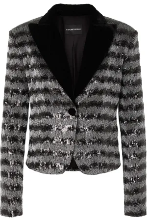 Emporio Armani Cropped-Blazer mit Streifen