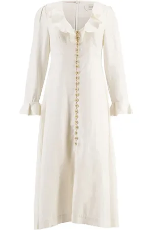 ZIMMERMANN Kleid mit Margeriten-Knöpfen