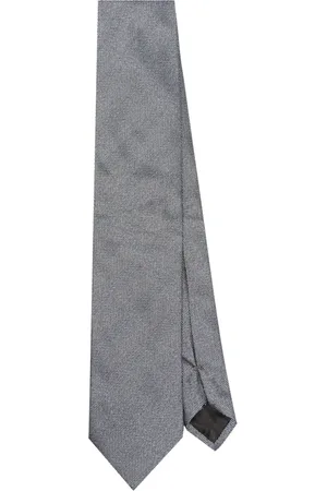 Lanvin Seidenkrawatte mit Fischgrätenmuster