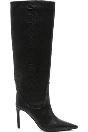 Twin-Set Kniehohe Stiefel mit Kroko-Effekt 90mm