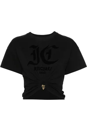 Roberto Cavalli Cropped-Top mit geflocktem Logo