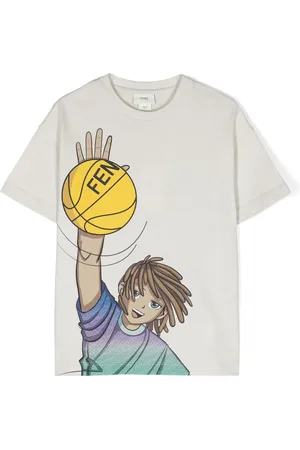 Fendi T-Shirt mit Anime-Print