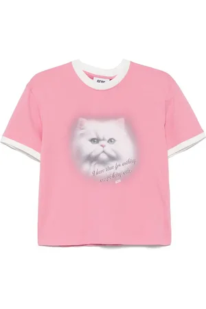 GCDS T-Shirt mit Katzen-Print