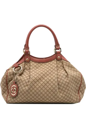 Gucci 2000-2015 mittelgroße Diamante Sukey Tote Bag aus Canvas