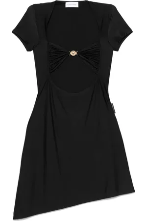 Marine Serre Drapiertes Minikleid mit offener Brust