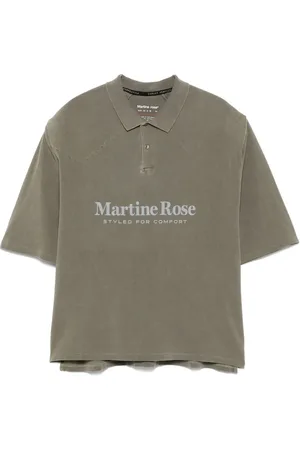 MARTINE ROSE Poloshirt mit Logo-Print