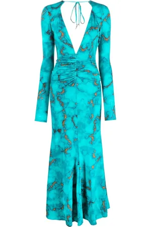 Roberto Cavalli Kleid mit Marmor-Print
