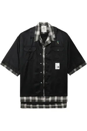 Maison Mihara Yasuhiro Kurzärmeliges Hemd im Layering-Look