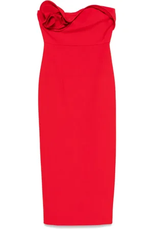 Roland Mouret Drapiertes Flower Midikleid