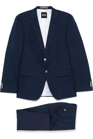 HUGO BOSS Anzug mit Slub-Struktur