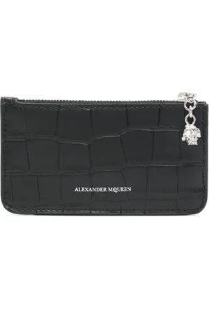 Alexander McQueen 2020s Kartenetui mit Kroko-Prägung