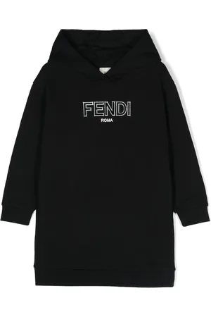 Fendi Kapuzenkleid mit Logo-Prägung