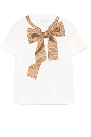 Fendi T-Shirt mit Schleifendetail