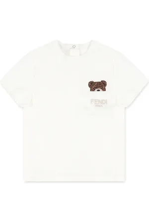 Fendi T-Shirt mit Logo-Stickerei
