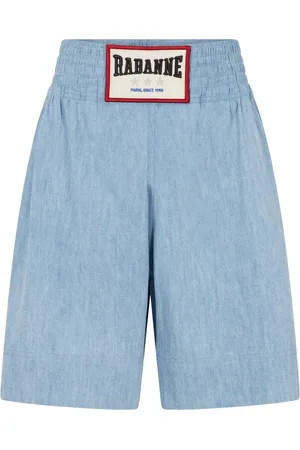 Paco rabanne Jeans-Shorts mit Logo-Applikation