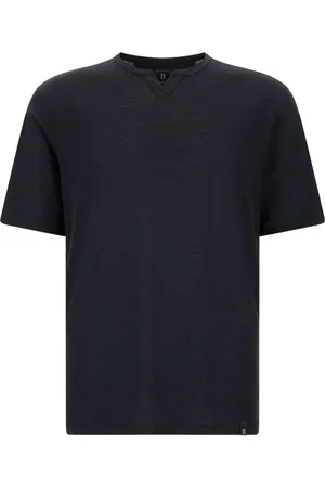 Boggi Milano T-Shirt mit Schlitz am Ausschnitt