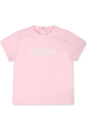 Fendi T-Shirt mit Logo-Applikation