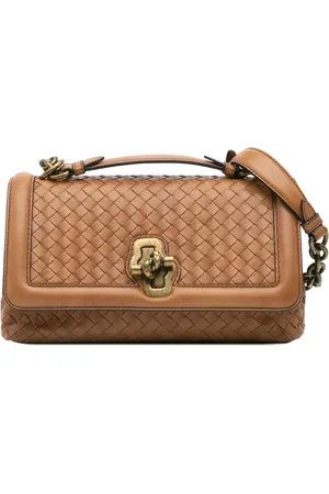 Bottega Veneta 2012-2024 Intrecciato Olimpia Knot Schultertasche aus Nappaleder