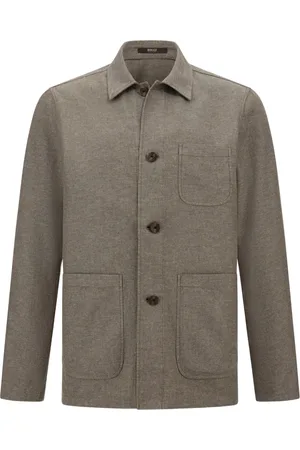 Boggi Milano Hemdjacke aus Leinen-Baumwollgemisch