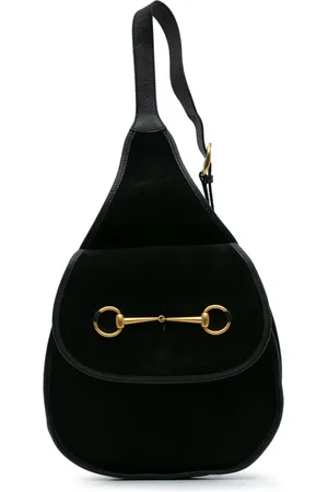 Gucci 20th Century Horsebit Sling Umhängetasche aus Wildleder