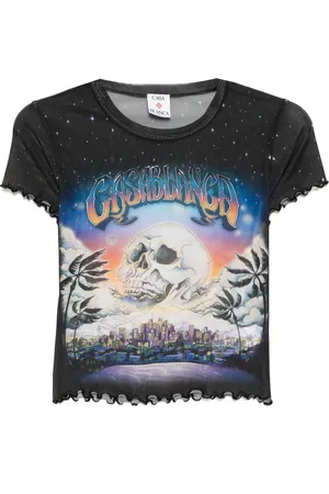 Casablanca T-Shirt in Netzoptik