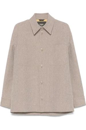 Fendi Hemdjacke mit Jacquard-Stickerei