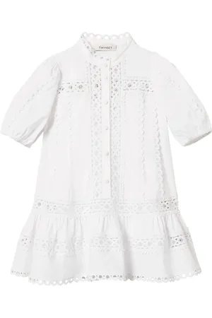 Twin-Set Minikleid mit Lochstickerei