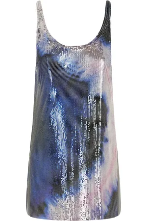 Paco rabanne Trägershirt aus Mesh mit Print