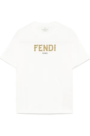 Fendi T-Shirt mit Logo-Applikation