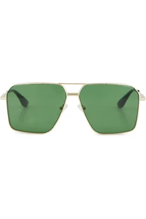 Alexander McQueen Sonnenbrille mit eckigem Gestell